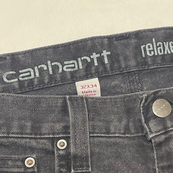 Carhartt Black Distressed Relaxed Fit Customized Jeans - Picture 4 of 5